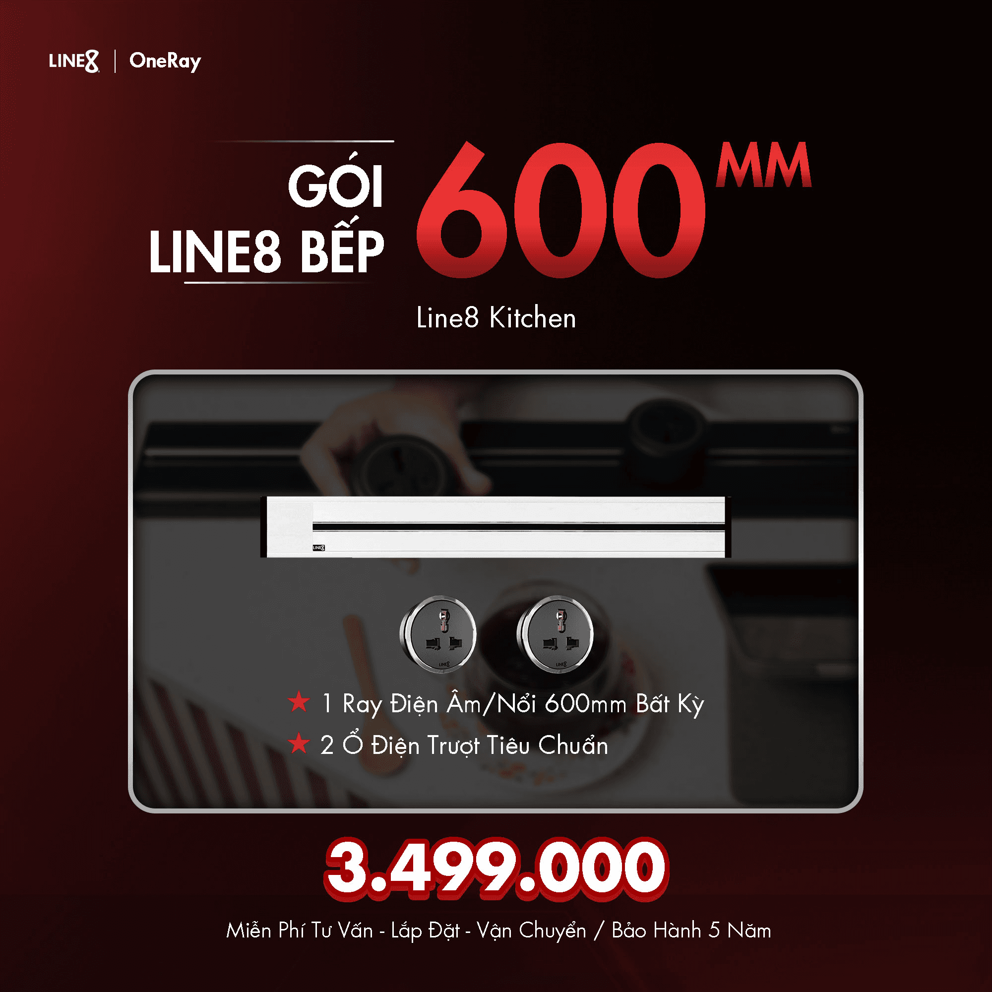 Gói Line8 Bếp 600mm